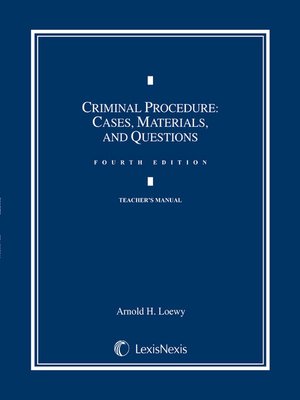 cover image of Criminal Procedure: Cases, Materials, and Questions